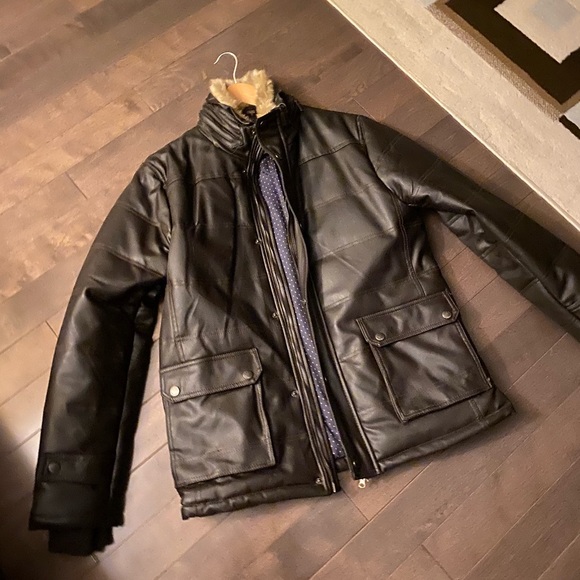 Brown Leather Jacket XL - Picture 4 of 4